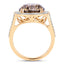 Anillo de Compromiso de Diamante Marrón Certificado IGI de 7.07 Quilates en Oro Amarillo de 18K