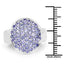 2.00 Carat Genuine Tanzanite Sterling Silver Engagement Ring