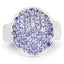 2.00 Carat Genuine Tanzanite Sterling Silver Engagement Ring