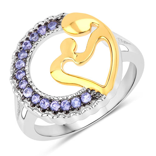 0.28 Carat Genuine Tanzanite .925 Sterling Silver Engagement Ring