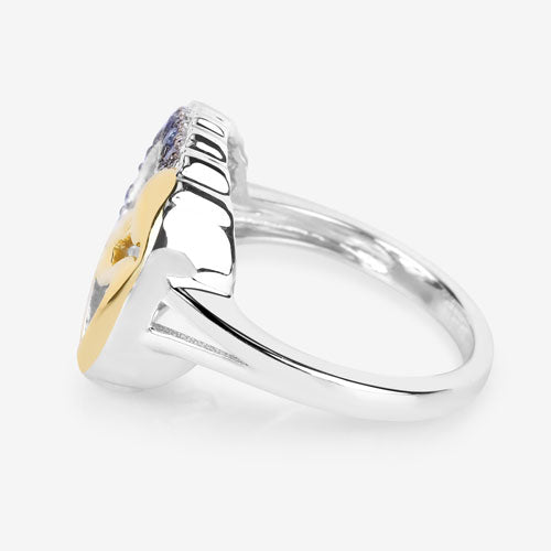 0.28 Carat Genuine Tanzanite .925 Sterling Silver Engagement Ring