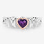 Anillo de Amatista Genuina de 0.43 Quilates en Plata Esterlina .925