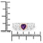 Anillo de Amatista Genuina de 0.43 Quilates en Plata Esterlina .925