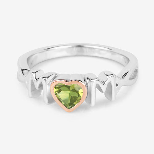 0.44 Carat Genuine Peridot Sterling Silver Engagement Ring