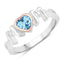 0.52 Carat Genuine Swiss Blue Topaz Sterling Silver Ring