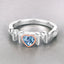 0.52 Carat Genuine Swiss Blue Topaz Sterling Silver Ring