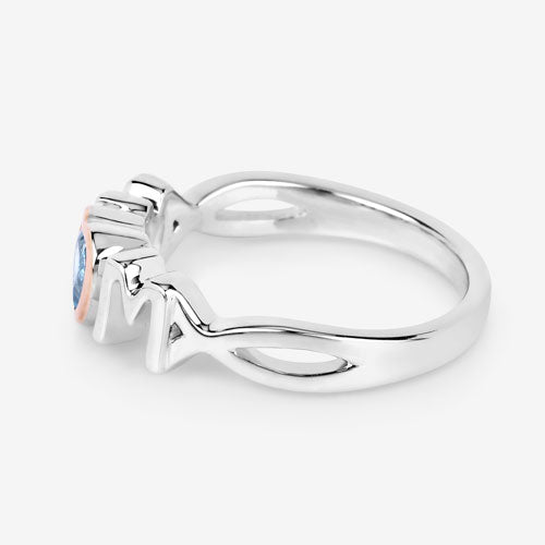 0.52 Carat Genuine Swiss Blue Topaz Sterling Silver Ring