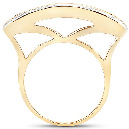 1.08 Carat Genuine Yellow Sapphire Sterling Silver Ring