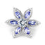 1.34 Carat Aquamarine and Tanzanite Sterling Silver Ring