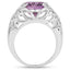 Bague en argent sterling avec améthyste de 8,24 carats et topaze blanche