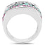 4.28 Carat Multi Stone .925 Sterling Silver Engagement Ring