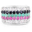 4.28 Carat Multi Stone .925 Sterling Silver Engagement Ring