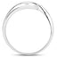 0.74 Carat Genuine Blue Topaz Sterling Silver Bypass Ring