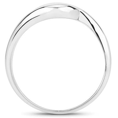 Bague Bypass en Argent Sterling avec Topaze Bleue de 0,74 Carat