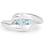 0.74 Carat Genuine Blue Topaz Sterling Silver Bypass Ring