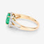 Bague de fiançailles en or jaune 14K avec émeraude éthiopienne et diamants de 1,65 carat