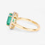 Bague de fiançailles en or jaune 14K avec émeraude éthiopienne de 1,62 carat et diamants