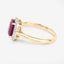 1.59 Carat Ruby and Diamond Halo Ring in 10K Yellow Gold