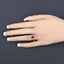 Bague Halo en Rubis et Diamants de 1,52 Carat en Or Blanc 10K
