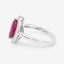 Bague Halo en Rubis et Diamants de 1,52 Carat en Or Blanc 10K