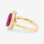 1.52 Carat Ruby and Diamond Halo Ring in 10K Yellow Gold