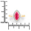 1.52 Carat Ruby and Diamond Halo Ring in 10K Yellow Gold