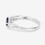 Bague en Or Blanc 10K avec Saphir Bleu de 0,89 Carat et Diamant Blanc