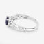 Bague en Or Blanc 10K avec Saphir Bleu de 1,13 Carat et Diamants Blancs