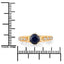 Bague de fiançailles en or jaune 10K avec saphir bleu de 1,13 carat et diamants