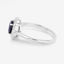 Bague de fiançailles en saphir bleu et diamant de 1,34 carat en or blanc 10K