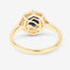 Anillo Halo de Zafiro Azul y Diamantes de 1.34 Quilates en Oro Amarillo de 10K