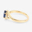 Bague en or jaune 10K avec saphir bleu et diamants de 0,98 carat