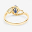 Bague en or jaune 10K avec saphir bleu et diamants de 0,98 carat