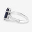 Bague de fiançailles en or blanc 10K avec saphir bleu et diamants de 2,39 carats