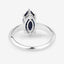 Bague de fiançailles en or blanc 10K avec saphir bleu et diamants de 2,39 carats