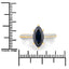 2.39 Carat Blue Sapphire and Diamond 10K Yellow Gold Ring