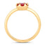0.50 Carat Genuine Ruby 14K Yellow Gold Engagement Ring
