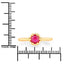0.50 Carat Genuine Ruby 14K Yellow Gold Engagement Ring