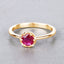0.50 Carat Genuine Ruby 14K Yellow Gold Engagement Ring