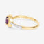 Bague de fiançailles en rubis et diamants de 0,92 carat en or jaune 14K