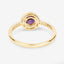 Bague de fiançailles en rubis et diamants de 0,92 carat en or jaune 14K