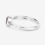 1.00 Carat Ruby and Diamond 14K White Gold Engagement Ring