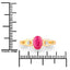 0.95 Carat Ruby and White Diamond 14K Yellow Gold Ring