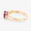 0.95 Carat Ruby and White Diamond 14K Yellow Gold Ring