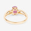 0.95 Carat Ruby and White Diamond 14K Yellow Gold Ring