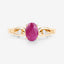 0.95 Carat Ruby and White Diamond 14K Yellow Gold Ring