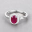 1.06 Carat Ruby and Diamond 14K White Gold Engagement Ring
