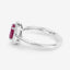 1.06 Carat Ruby and Diamond 14K White Gold Engagement Ring