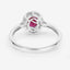 1.06 Carat Ruby and Diamond 14K White Gold Engagement Ring