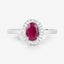 1.06 Carat Ruby and Diamond 14K White Gold Engagement Ring